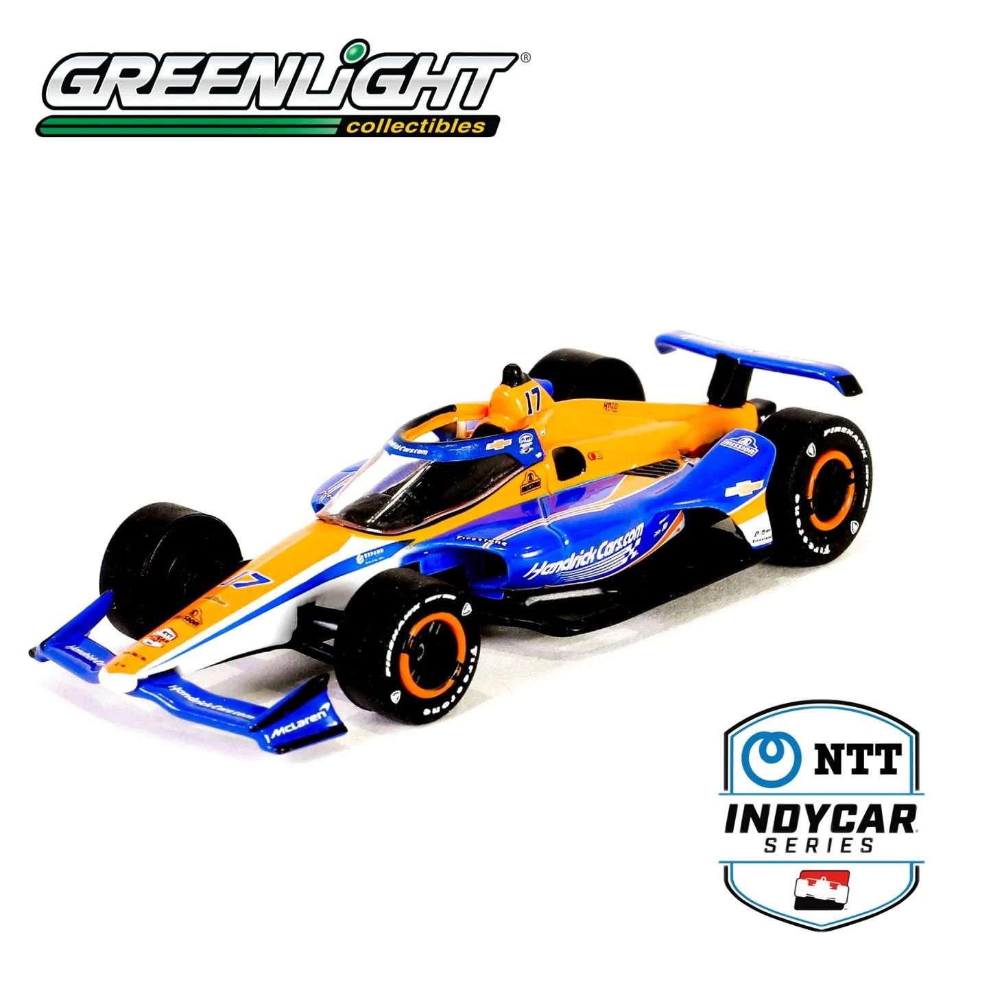 Green Light Collectibles 1/64 2024 NTT IndyCar Series No 17 Kyle Larson/HendrickCar
