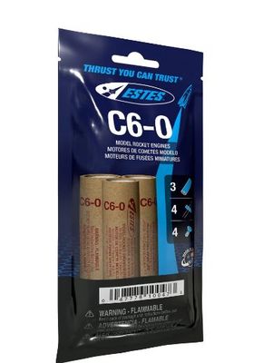Estes Rockets Bagged C6-0 Engines 3pc