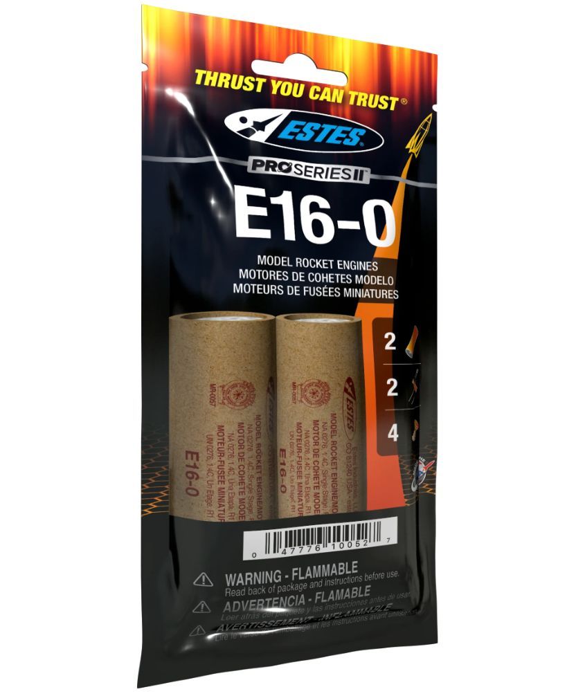 Estes Rockets Bagged E16-0 29mm Engines 2pc