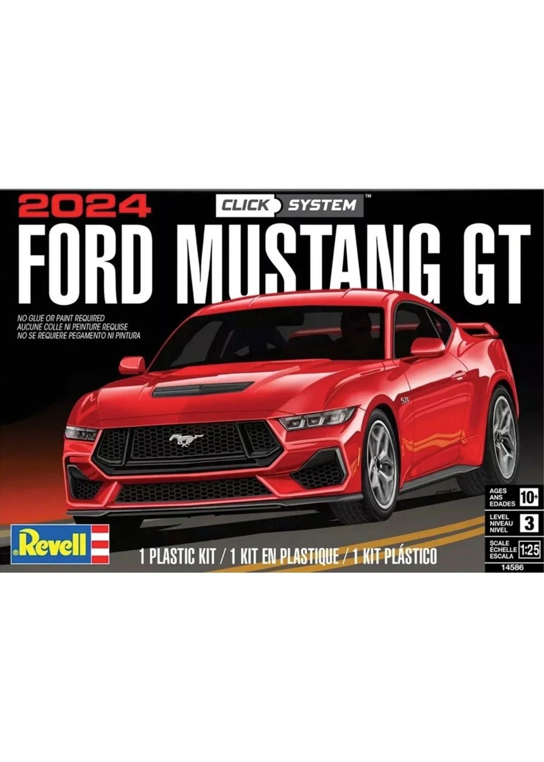 Revell 1/25 Click System 2024 Mustang GT Red