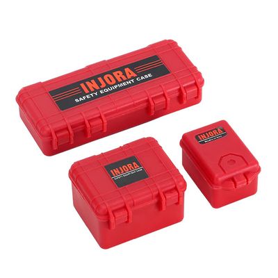 Injora RC Crawler Accessory Plastic Storage Boxes Decor Tool Red 3pc