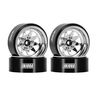 Injora RC Micro Crawlers W1312 1.3in Stamped Steel -4.05mm Offset Wheels Silver