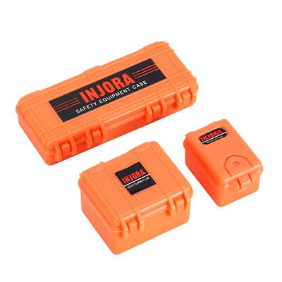Injora RC 1/18 1/24 RC Crawler Mini Storage Box Equipment Case Orange 3pc