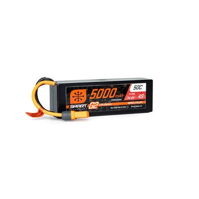 Spektrum 5000mAh 4S 14.8V Smart G2 LiPo 50C Hard Case IC5