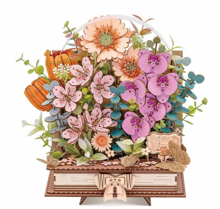 Robotime Rowood 3D Wooden Puzzle Blooming Book