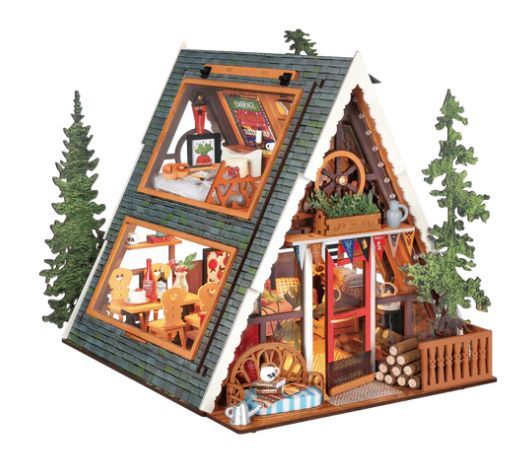 Robotime Rolife A-Frame Cabin DIY Miniature House Kit