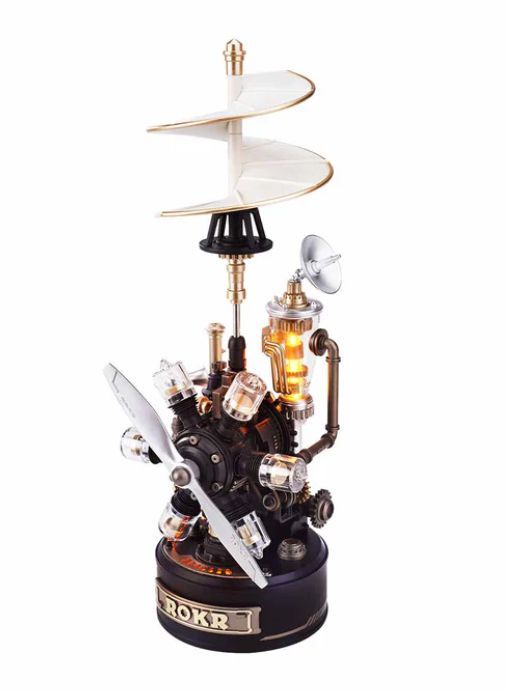 Robotime ROKR 3D Wooden Puzzle Da Vinci Helicopter Mechanical DIY 154 piece