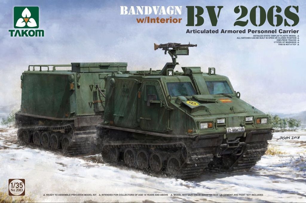 Takom 1/35 Bandvagn with Interior BV 206S Articulated Armored Personnel Carrier