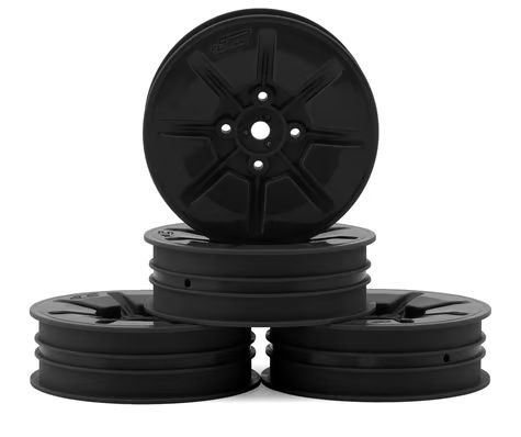 JConcepts Pioneer B7/B6/RB6/SRX2/YZ2 2.2in Slim Front Wheels with 12mm Hex Black 4pc