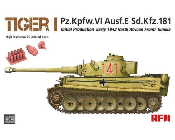 Rye Field Model 1/35 Initial Production 1943 North Afriacn Front/Tunisia Tiger I Pz.Kpfw. VI Ausf. E Sd.Kfz. 181 without Interior