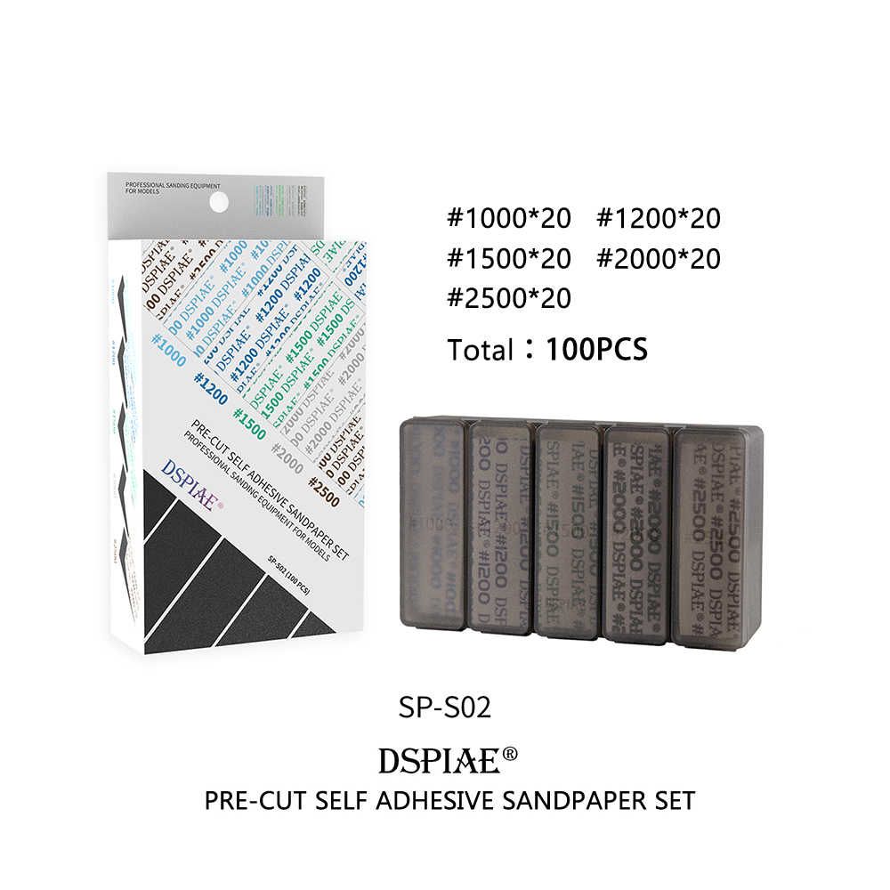 DSPIAE No 1000-2500 Adhesive Sandpaper Set 100pc
