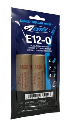 Estes Rockets E12-0 Bagged Model Rocket Engines 3pc
