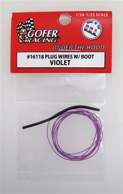 Gofer Racing 1/24 Plug Wires with Boot Violet