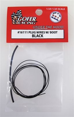 Gofer Racing 1/24 Plug Wires with Boot Black