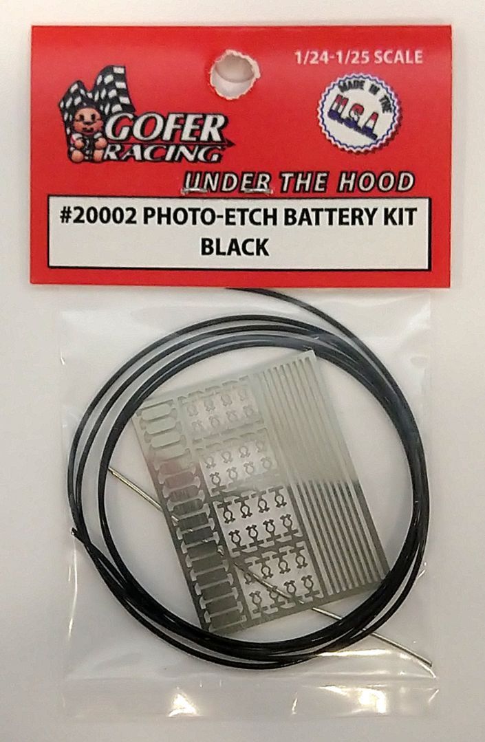 Gofer Racing 1/24 Photo-Etch Battery Hardware Kit Black