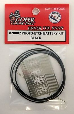 Gofer Racing 1/24 Photo-Etch Battery Hardware Kit Black
