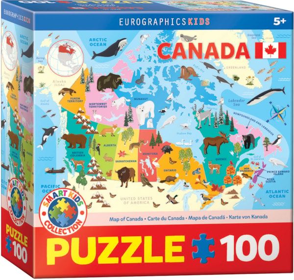 Eurographics Illustrated Map of Canada 100 piece
