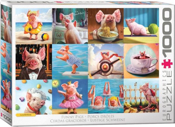 Eurographics Funny Pigs by Lucia Heffernan 1000 piece