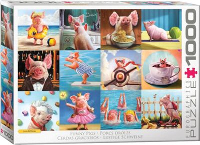 Eurographics Funny Pigs by Lucia Heffernan 1000 piece