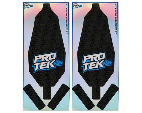 ProTek RC Team Associated B7 Chassis Protectors Holographic Black 2pc