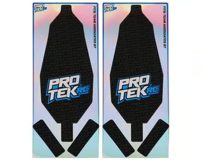 ProTek RC Team Associated B7 Chassis Protectors Holographic Black 2pc