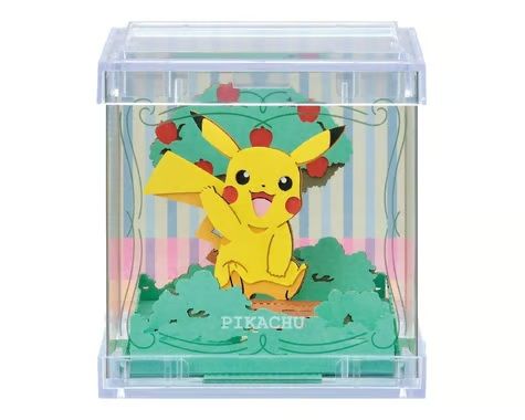 ENSKY PUZZLES Paper Theater Pokemon Pikachu 3D Diorama Kit with Display Box