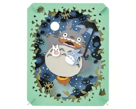ENSKY PUZZLES Paper Theater Studio Ghibli My Neighbor Totoro Illuminated by the Moon 3D Diorama Kit