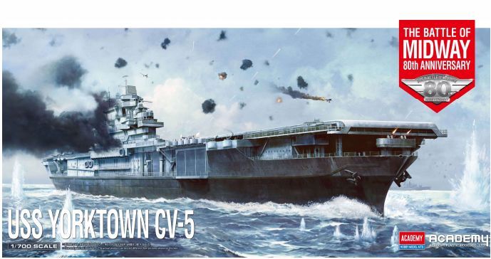 Academy Models 1/700 USS Yorktown CV-5 Battle of Midway