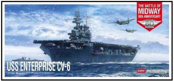 Acaedmy Models 1/700 USS CV-6 Enterprise Battle of Midway