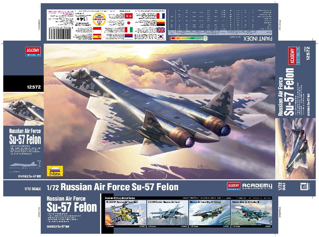 Academy Models 1/72 Russian Air Force Su-57 Felon by ZVEZDA