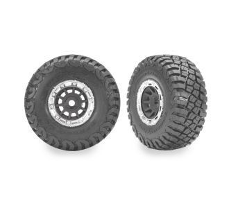 Traxxas Mini Slash BFGoodrich Mud-Terrain Dual Profile 1.4in OD Tires Gray 2pc