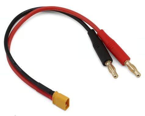 EcoPower Heavy Duty XT30 Ultra Plug Charge Lead Male XT30 to 4mm Banana