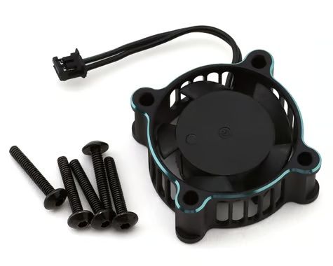 Cayote Crest X/X Evo Aluminum 25x25x10mm ESC Cooling Fan Black/Aurora Green