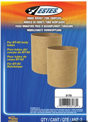 Estes Rockets BT80 Body Tube Couplers 2pc
