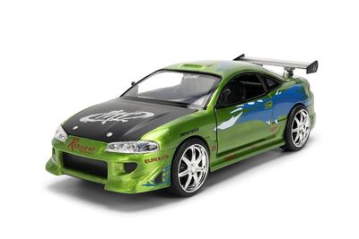 Jada Toys 1/24 Fast and Furious 25th Anniversary Brians Mitsubishi Eclipse Color Brush Finish