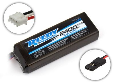 Reedy 84.5x29.8x16.5mm 2400mAh 2S 7.4V LiPo Battery TX/RX Flat