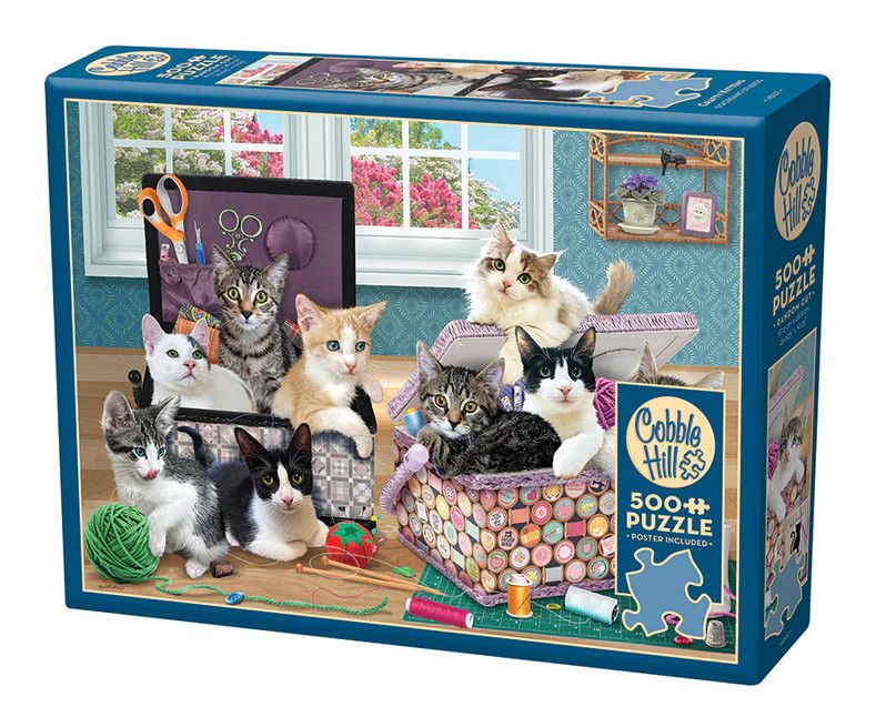 Cobble Hill Crafty Kittens 500 piece