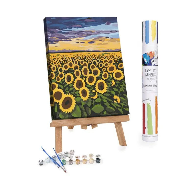 Winnies Picks Paint by Numbers Art Kit  Sunflowers 20x16in