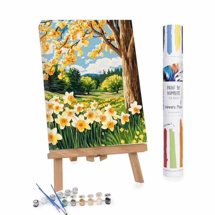 Winnies Picks Paint by Numbers Art Kit Spring Daffodil 20x16in