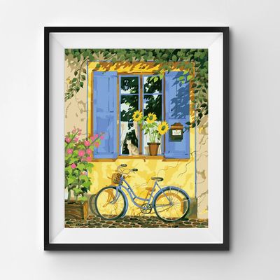 Winnies Picks Paint by Numbers Art Kit Bicycle and Sunflowers
