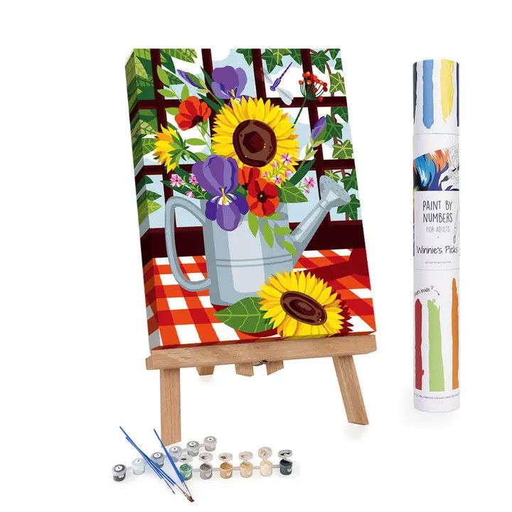 Winnies Picks Paint by Numbers Art Kit Summer Flowers 20x16in
