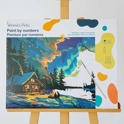 Winnies Picks Paint by Numbers Art Kit Northern Lights Tranquility