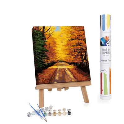 Winnies Picks Paint by Numbers Art Kit Fall Country Lane 16x16in