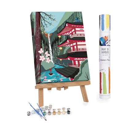 Winnies Picks Paint by Numbers Art Kit Pagoda in the Nature 20x16in