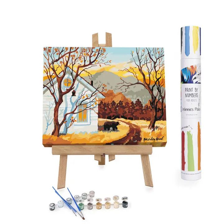 Winnies Picks Paint by Numbers Art Kit 16x20in Winter Visitor
