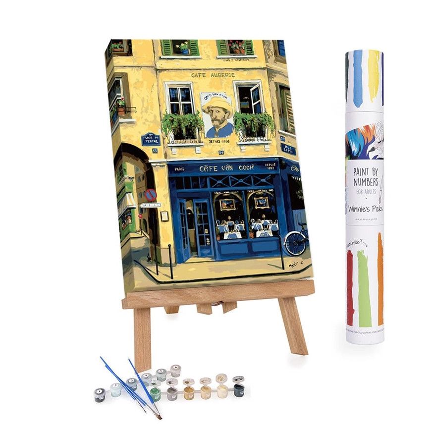 Winnies Picks Paint by Numbers Art Kit 20x16in Cafe Van Gogh