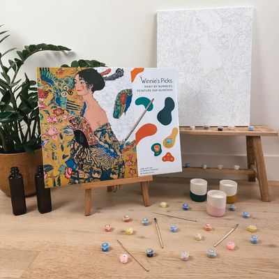 Winnies Picks Paint by Numbers Art Kit Klimts Lady with Fan