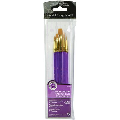 Royal &amp; Langnickel Gold Taklon Value Pack Brush Set