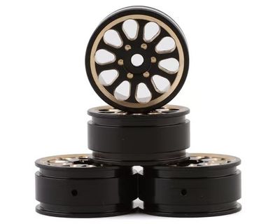 Samix SCX24 Brass 1.0in 20.75g Wheel Set Black 4pc
