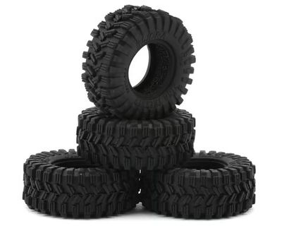 Injora 0.7in King Trekker Micro Rock Crawler 35mm OD S5 Tires with Foam Inserts 4pc
